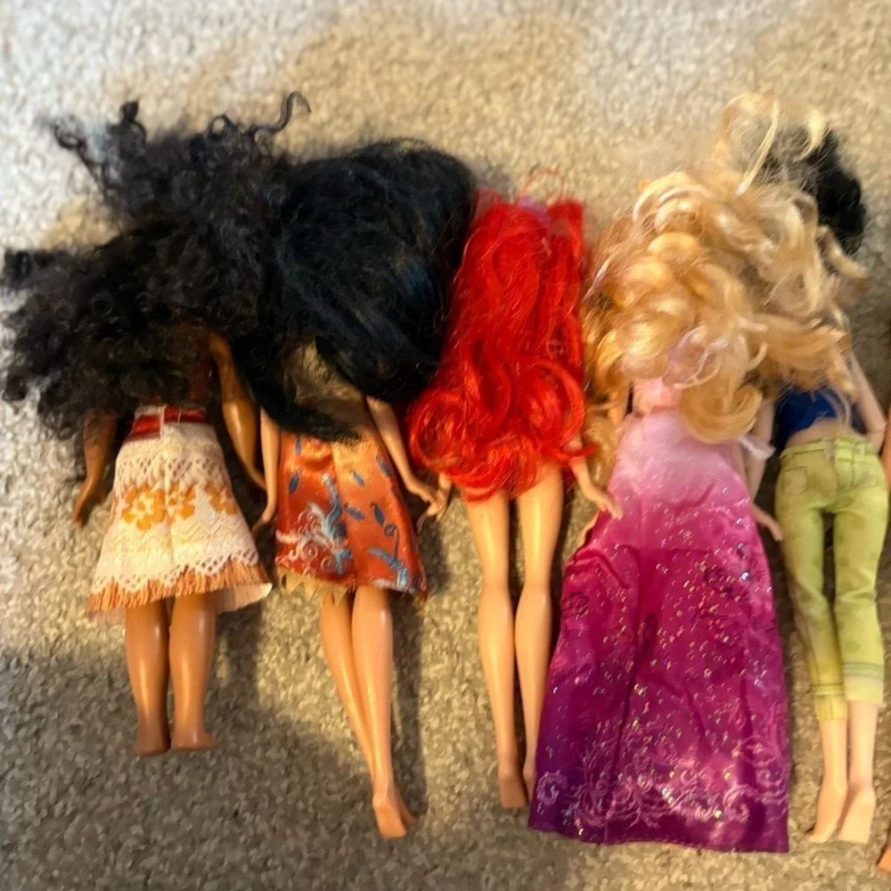 Disney Princess Doll Collection Toy Barbie Moana Pocahontas Ariel Aurora